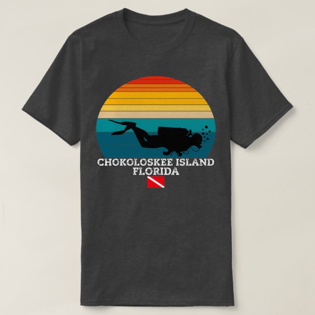 Camiseta Divórcio da Ilha dos EUA da Ilha Chokoloskee (Frente do Design)