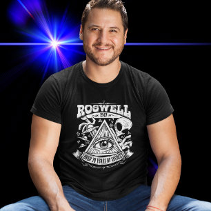 Camiseta Divulgação de Alienígenas de OVNI Roswell 1947