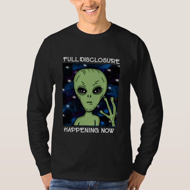 Camiseta Divulgação de cheios Acontecendo Agora Alienígena  (Frente)