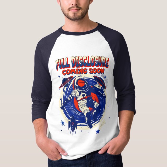 Camiseta Divulgação do cheio em breve | Astronauta flutuant (Frente)