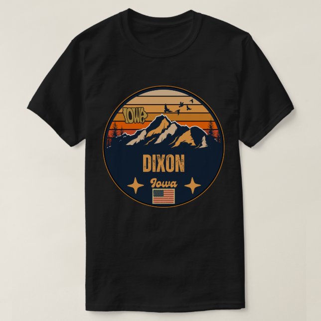 Camiseta Dixon, Iowa, Estados Unidos (Frente do Design)