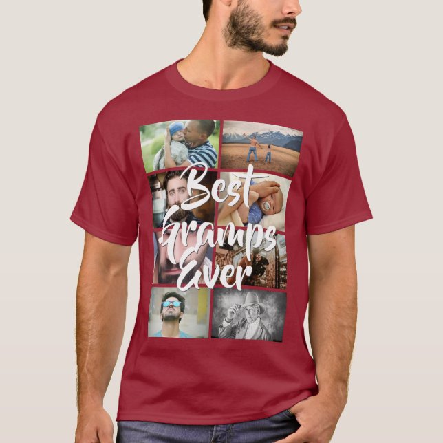 Camiseta DIY 8 Photo Colage Best gramages (Melhor imagem de (Frente)