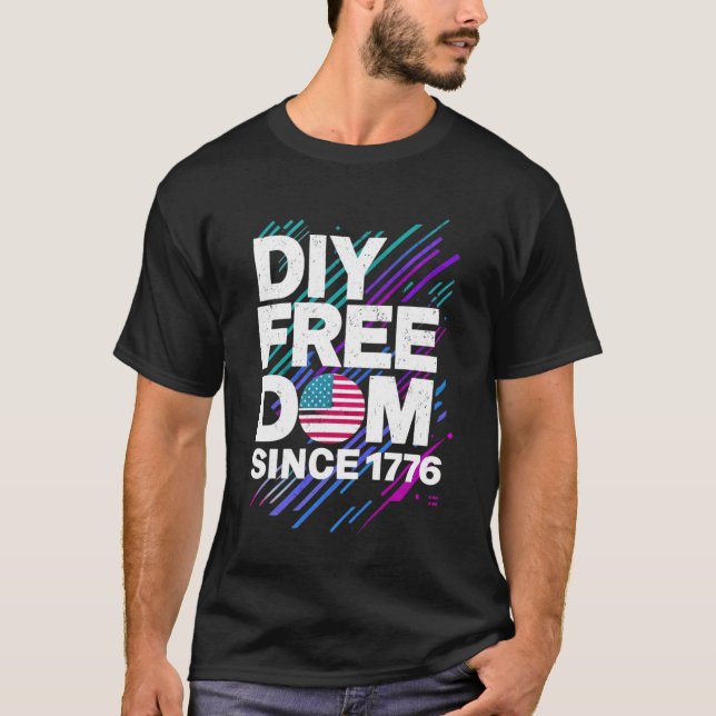 Camiseta DIY Freedom Desde a Design baseada em texto de 177 (Frente)