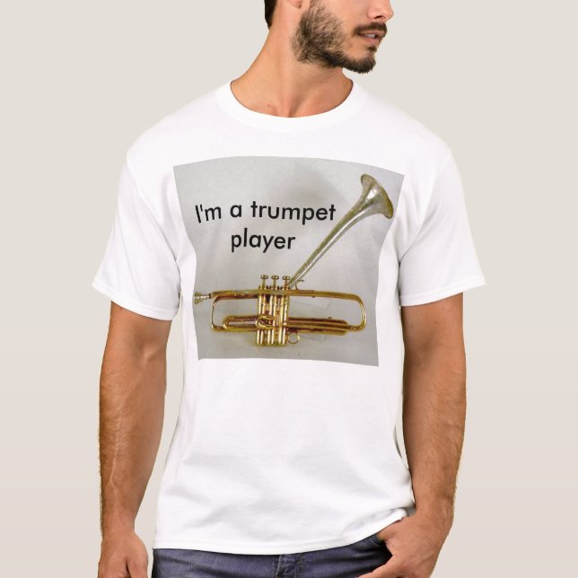 Camiseta diz-trunfo, eu sou um jogador de trombeta (Frente)