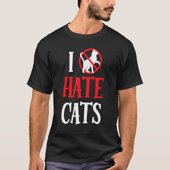Camiseta Dizem que Odeio Gatos   Cachorrinho Animal (Frente)
