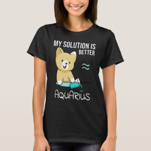 Camiseta Dizendo Astrologia Gato Fofo Signo Aquário