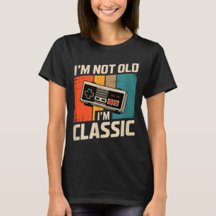 Camiseta Dizendo engraçado de jogos retrô não sou velho sou