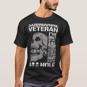 Camiseta Dizendo engraçado submarino veterano caveira subma