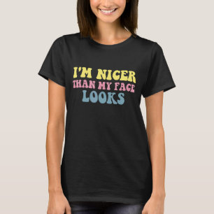 Camiseta Dizendo humor Piada sou mais agradável do que meu