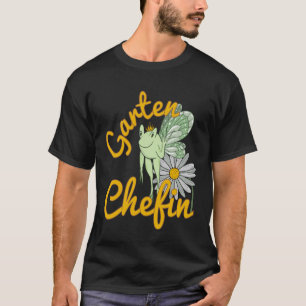 Camiseta Dizendo Jardim Divertido Jardineiro Sapo Elfo com