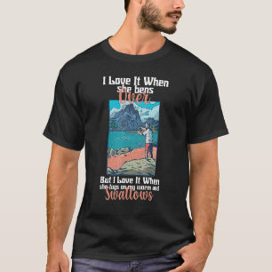 Camiseta Dizendo Pescaria Eu Gosto Quando Ela Se Inclina 2