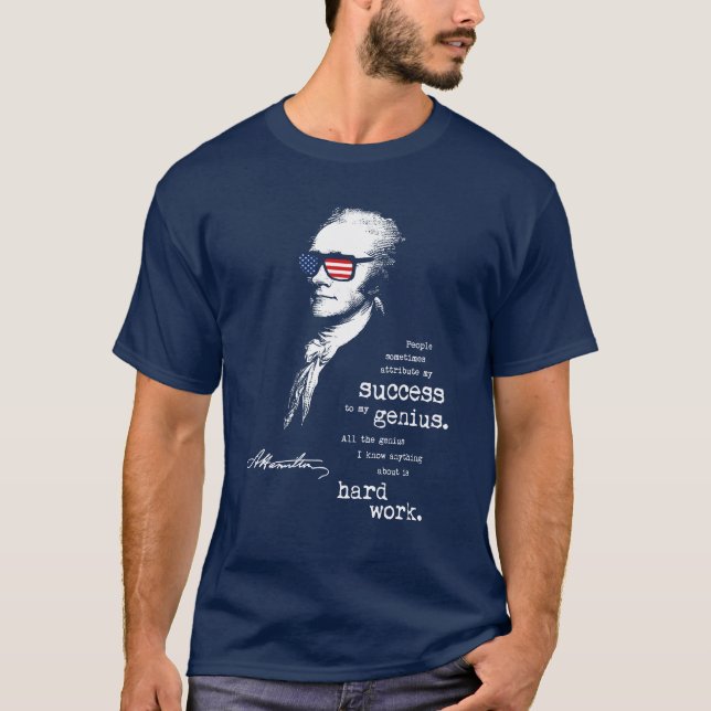 Camiseta Dizer das citações de Alexander Hamilton. Presente (Frente)