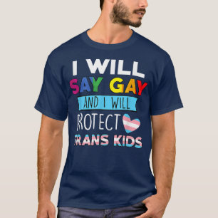 Camiseta Dizer_Gay Engraçado E Eu Protegerei Kids_Trans Lgb