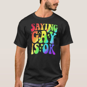 Camiseta Dizer Gay Está Bem Lgbt Ally Transgender Right Lgb