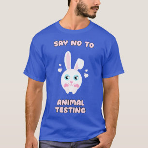 Camiseta Dizer não aos testes em animais