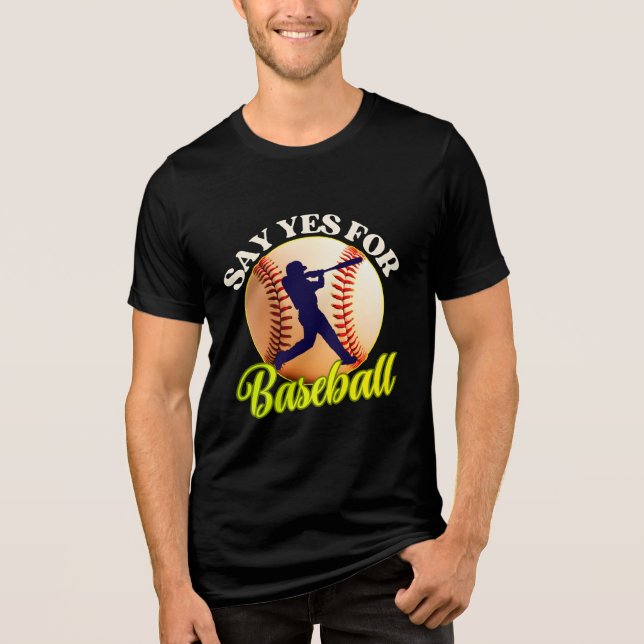 Camiseta dizer sim para beisebol (Frente)
