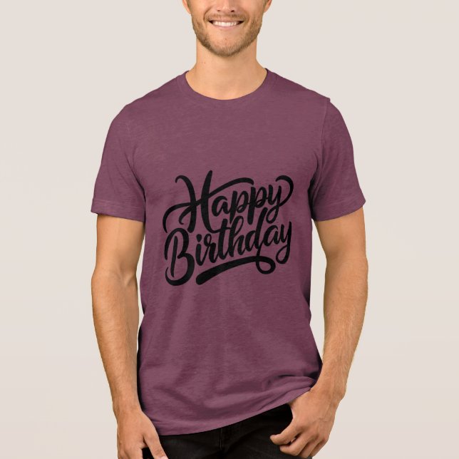 Camiseta Dizires de Tipografia de Aniversário (Frente)