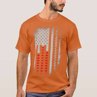 Camiseta DJ American Flag Audio Engenheiro Disk Jockey Love