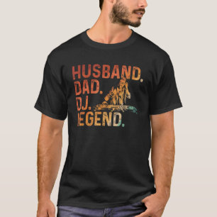 Camiseta DJ Art For Husband Pai Music Produtor Disk Jockey