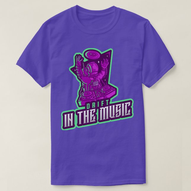 Camiseta DJ Astronaut Techno Electronic House Dance Music (Frente do Design)