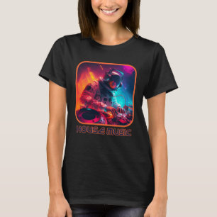 Camiseta DJ Astronauta EDM para Merch de Casa de Festival R