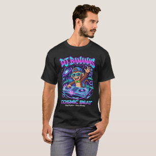 Camiseta DJ Bananas Cosmic Beat Monkey DJ - Neon R
