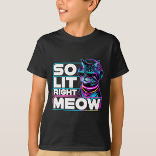 Camiseta Dj Cat Tão Lit Direita Meow Edm Techno Rave Party 