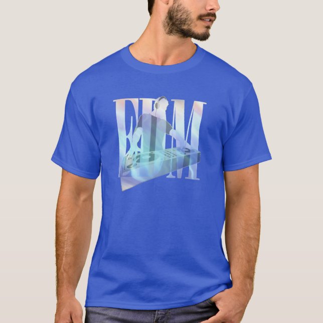 CAMISETA DJ DE EDM ELECTRIC BLUE (Frente)
