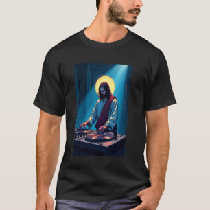Camiseta DJ de techno urbano Jesus com estilo de arte de ru