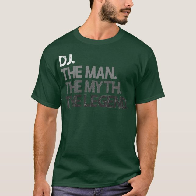 Camiseta DJ Disk Jockey The Man Myth Legend Gift Premium (Frente)
