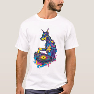 Camiseta DJ Doberman - Vibe de Clube do Cão de Festa