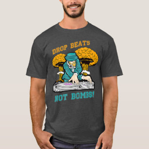 Camiseta DJ drop não bate em Bombas, Peace Music Party
