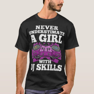 Camiseta DJ Girl - Engraçado Disco Jockey Vinyl Record