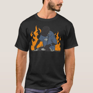 Camiseta DJ Lay the Music Tracks define o decote ao fogo