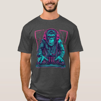 Camiseta DJ Monkey House Beatmaker EDMurntable DJ Monkeyech