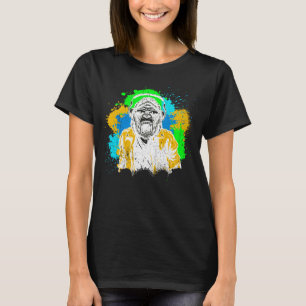 Camiseta DJ Monkey Music Party Diversão Óculos escuros Dive