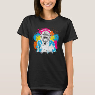 Camiseta DJ Monkey Music Party Diversão Óculos escuros Dive