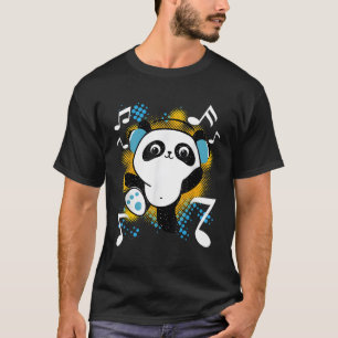 Camiseta Dj Panda Com Fones de ouvido