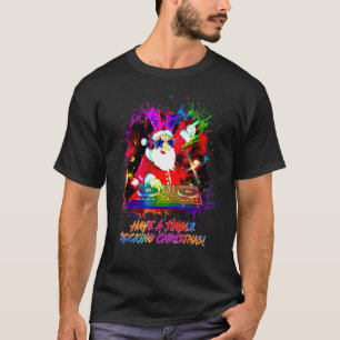 Camiseta Dj Papai Noel Tem Um Natal De Jingle Rocking