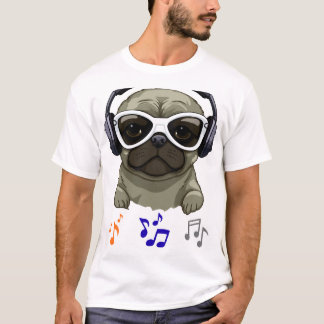Camiseta DJ Pug Legal: Inspiração de Estilo Masculino Casua