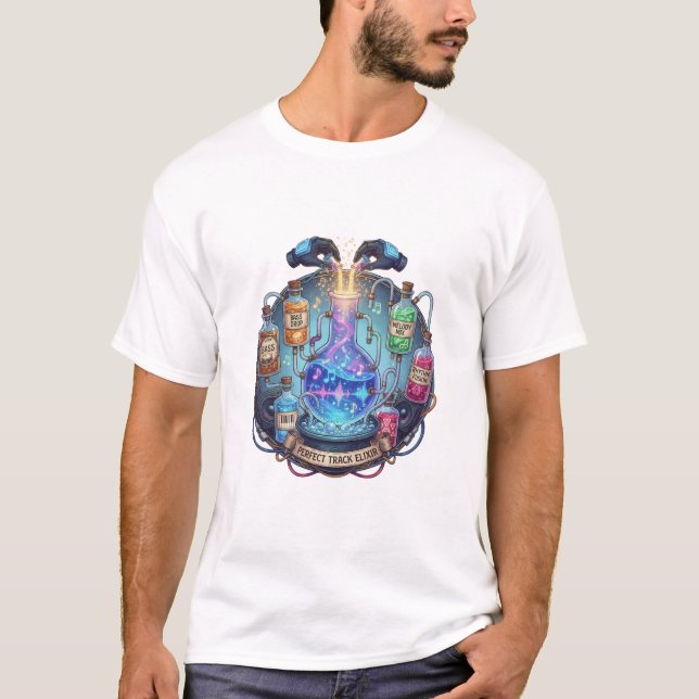 Camiseta DJ’s Potion – Misture o Ritmo Perfeito (Frente)