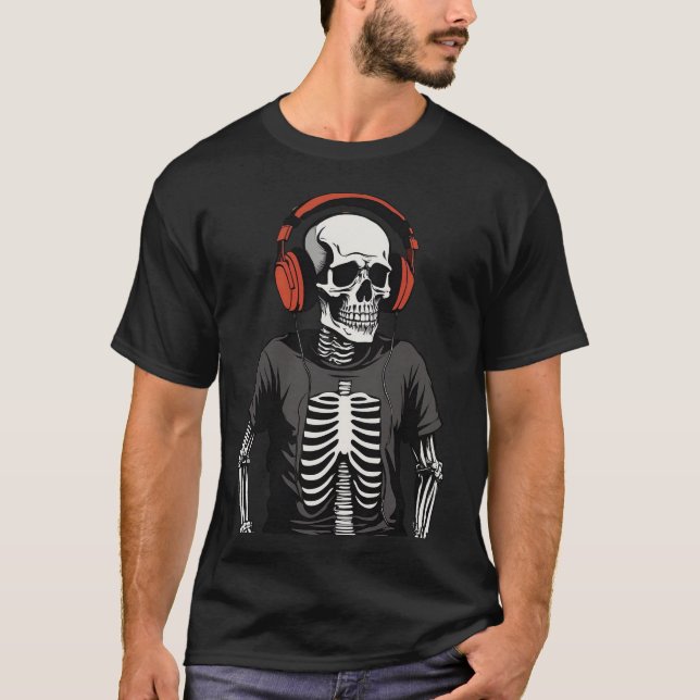 Camiseta DJ Skeleton (Frente)