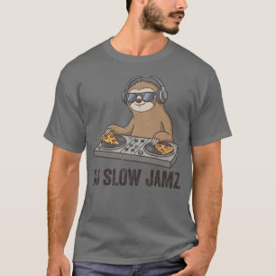 Camiseta DJ Slow Jamz Funny Sloth Cartoon