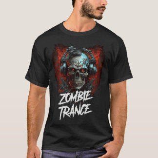 Camiseta Dj techno de caveira zombie