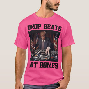 Camiseta Dj Trump Em Turntables Quebra Batimentos Não Bomba