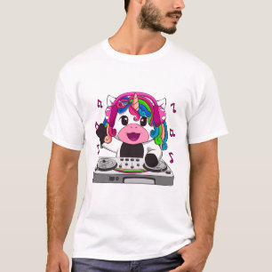 Camiseta DJ Unicórnio – Design de Festa de Amante de Música