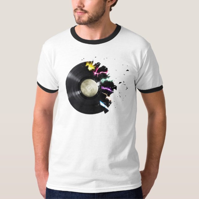 Camiseta dj vinyl explosion (Frente)