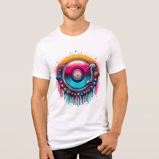 Camiseta DJ Vinyl Vibes (Frente)