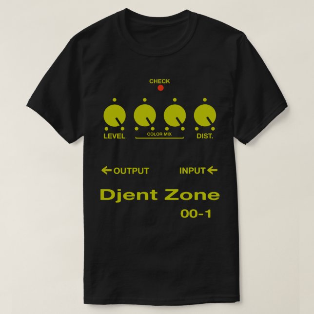 Camiseta Djent Zone Guitar Pedal (Frente do Design)
