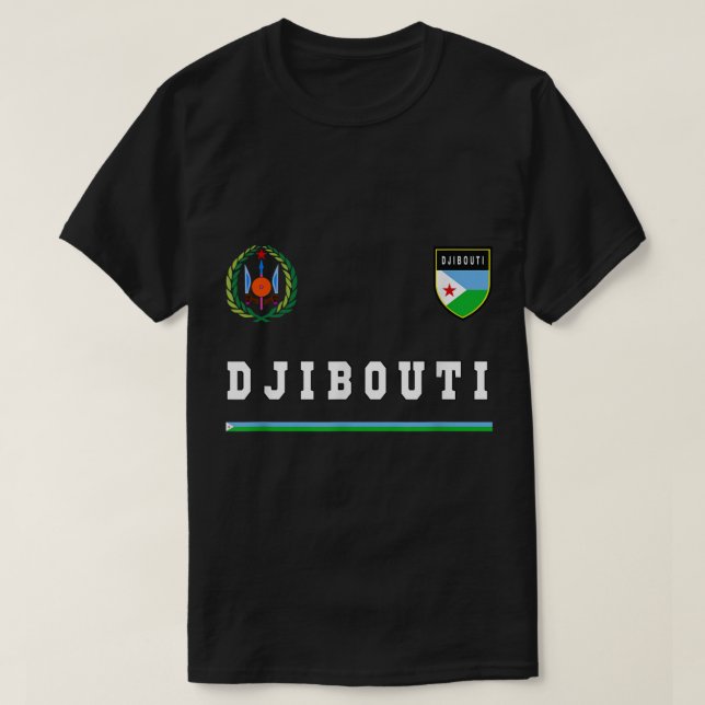 Camiseta Djibouti SportSoccer Jersey Tee Flag (Frente do Design)